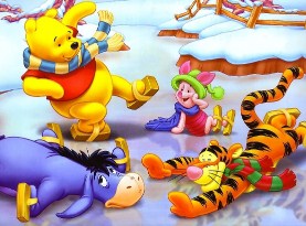 Winnie the pooh Ice party game - Jigsaw-Games.Com