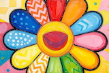 Abstract Flower Colorful Jigsaw Puzzle