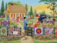 Country Quilt Sale Jigsaw Puzzle