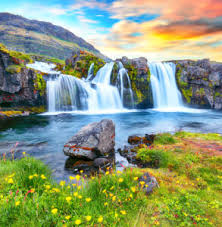 Kirkjufellsfoss Waterfall, Iceland Jigsaw Puzzle