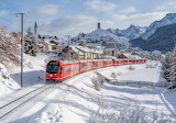 Desenhos de Winter Train Jigsaw Puzzle para colorir