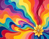 Abstract Rainbow Colorful Art Jigsaw Puzzle