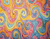 Abstract Swirling Lines Colorful Jigsaw Puzzle