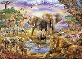 Desenhos de African Animal Jigsaw Puzzle para colorir