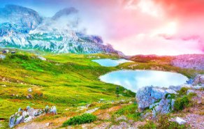 Alpine Lakes, Italy Jigsaw Puzzle