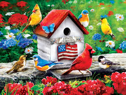 An American Birdhouse Jigsaw Puzzle