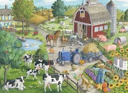 Desenhos de Animals Farm Jigsaw Puzzle para colorir