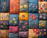 Antique Floral Patchwork Jigsaw Puzzle