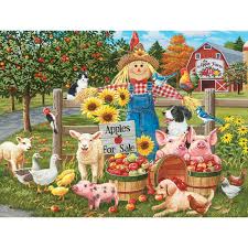 Desenhos de Apple Farm Jigsaw Puzzle para colorir