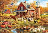 Desenhos de Autumn Harvest Farm Jigsaw Puzzle para colorir