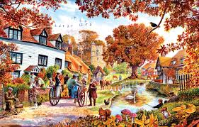 Autumn in Village Jigsaw Puzzle 3