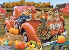 Autumn Puppies Jigsaw Puzzle