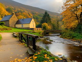 Autumn River House Jigsaw Puzzle