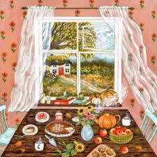 Desenhos de Autumn Window Jigsaw Puzzle para colorir