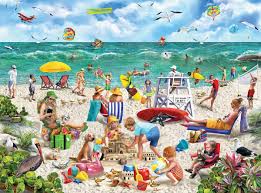 Desenhos de Beach Day Jigsaw Puzzle para colorir