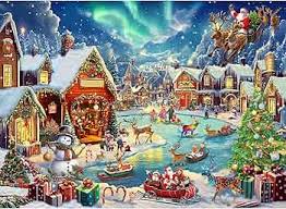 Beautiful Christmas Village Jigsaw Puzzle
