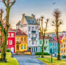 Desenhos de Bergen Street View Jigsaw Puzzle para colorir