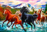 Black Stallion Friends Jigsaw Puzzle