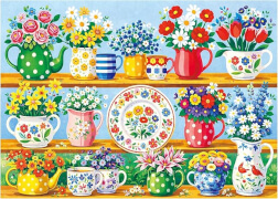 Blooming Teapots Jigsaw Puzzle