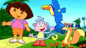 Desenhos de Blue Tucan and Dora the Explorer Jigsaw Puzzle para colorir