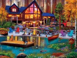 Cabin in The Cove Jigsaw Puzzle