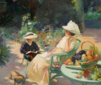 Caline and Jean Lisant Jigsaw Puzzle