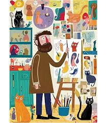Cat Painter Jigsaw Puzzle