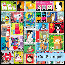 Cat Stamp Collage Jigsaw Puzzle