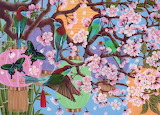 Desenhos de Cherry Blossom Time Jigsaw Puzzle para colorir