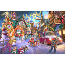 Desenhos de Christmas Entertainment Jigsaw Puzzle para colorir