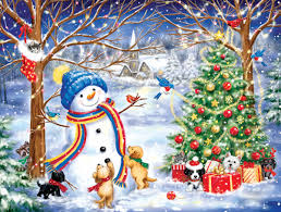 Desenhos de Christmas in the Wood Jigsaw Puzzle para colorir