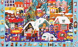 Desenhos de Christmas Market Seatch and Find Jigsaw Puzzle para colorir