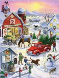 Desenhos de Christmas Tree Farm Jigsaw Puzzle 2 para colorir