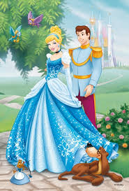 Desenhos de Cinderella and Prince Charming Jigsaw Puzzle para colorir