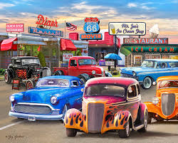 Classic Car Show Jigsaw Puzzle