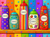 Colorful Canisters Jigsaw Puzzle