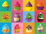 Desenhos de Colorful Cupcakes Jigsaw Puzzle 2 para colorir