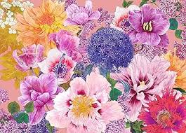 Colorful Floral Art Jigsaw Puzzle