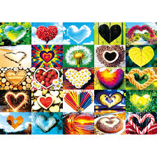 Colorful Love Shaped Jigsaw Puzzle