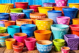 Colorful Plant Pots Jigsaw Puzzle