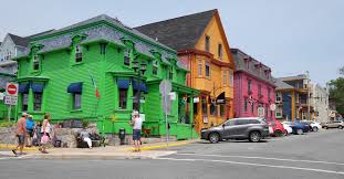 Colourful houses in Lunenburg, Nova Scotia Jigsaw Puzzle