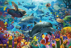 Desenhos de Coral Sea Jigsaw Puzzle para colorir