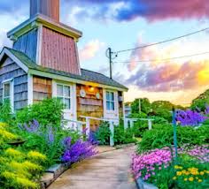 Cottage Sunset Jigsaw Puzzle