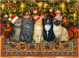 Cozy Christmas Cats Jigsaw Puzzle