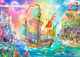 Crystal Dreamship Harbor – Aimee Stewart Jigsaw Puzzle