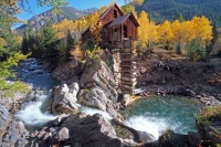 Desenhos de Crystal Mill, Marble, Colorado, USA Jigsaw Puzzle para colorir