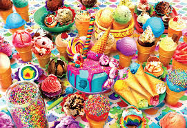 Desenhos de Delicious Desserts Jigsaw Puzzle para colorir