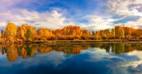 Desenhos de Deschutes River Reflection Jigsaw Puzzle para colorir