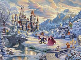 Disney Beauty and The Beast Winter – Thomas Kinkade Puzzles Jigsaw