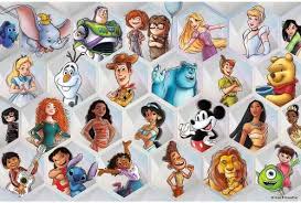 Desenhos de Disney Characters Jigsaw Puzzle para colorir